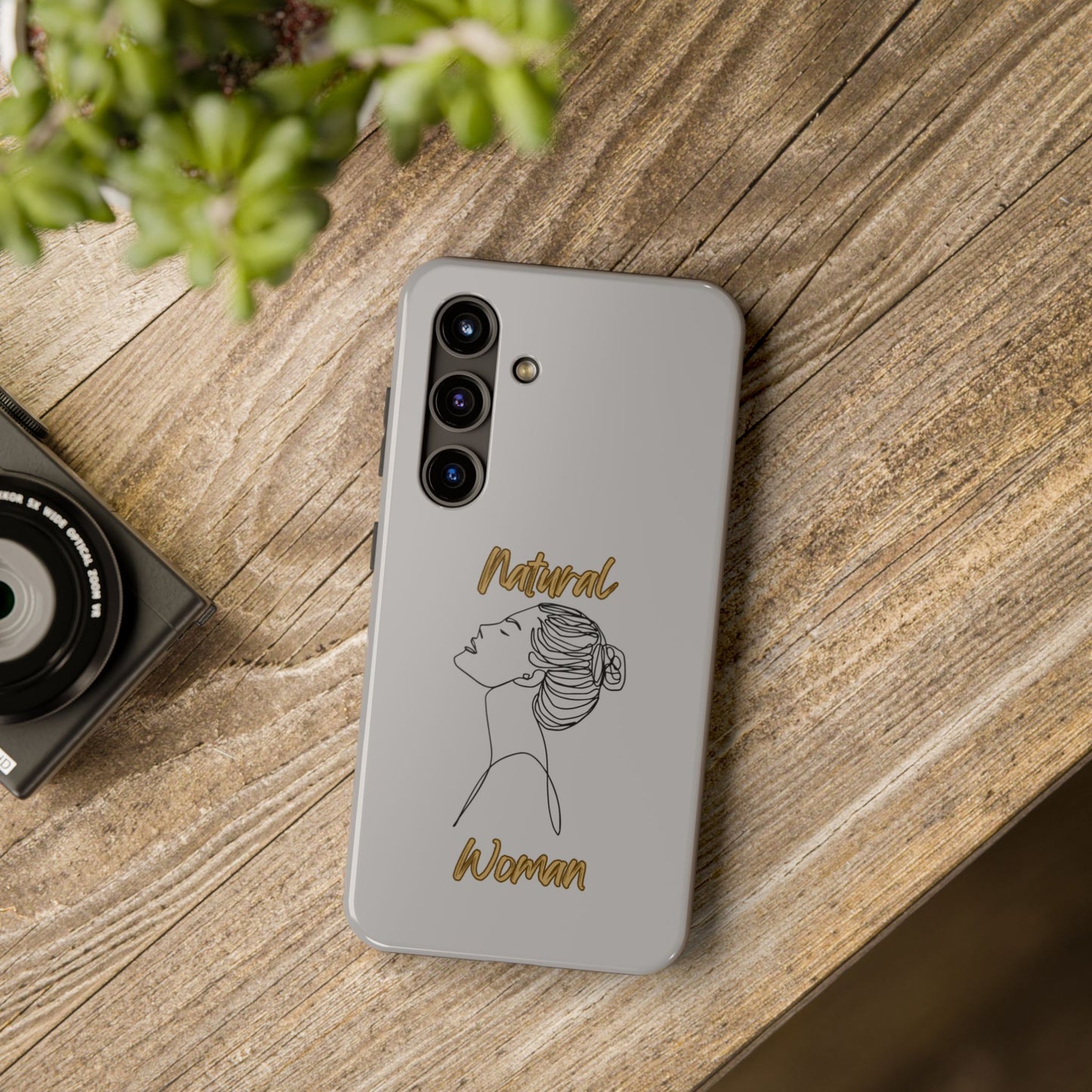 Natural Woman Wet Bun (BL) Tough Phone Cases LIGHT GREY