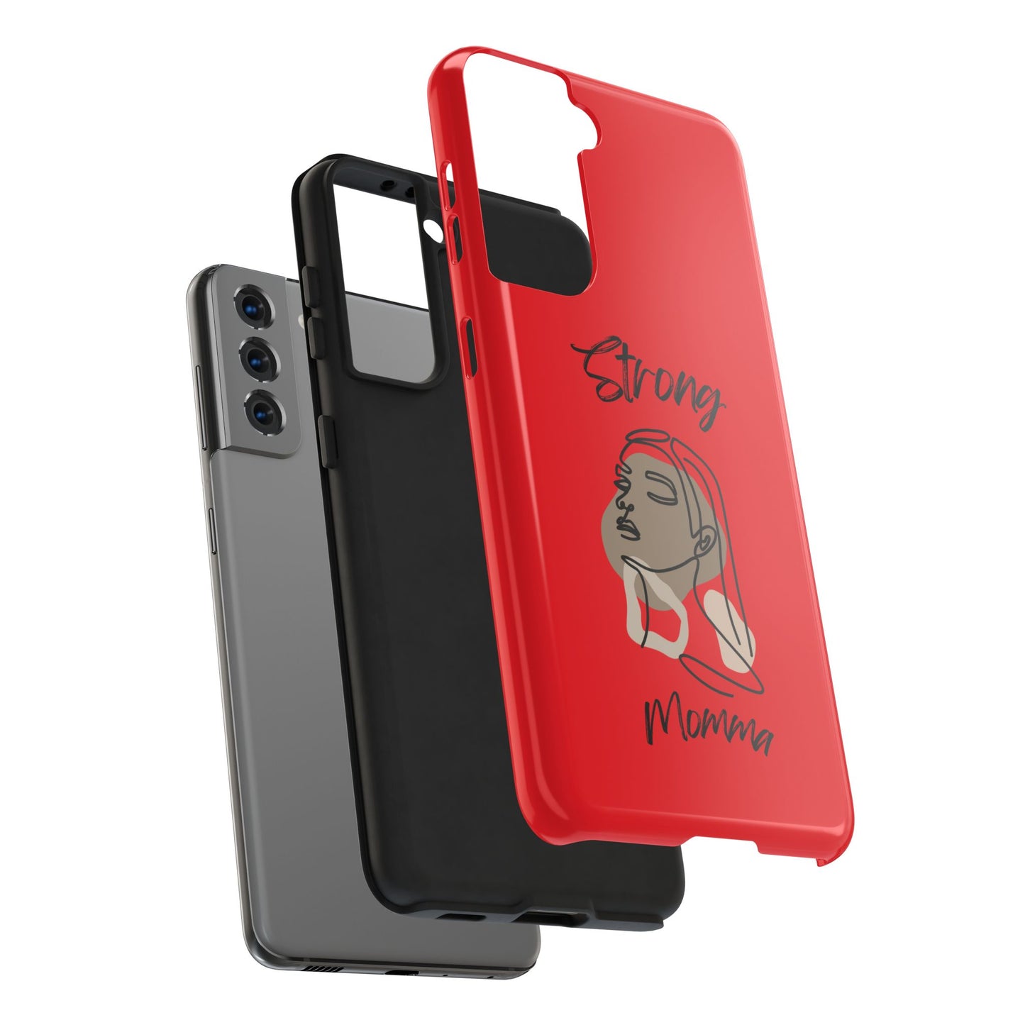 STRONG MOMMA Samsung Galaxy Tough Phone Cases (BL) Red