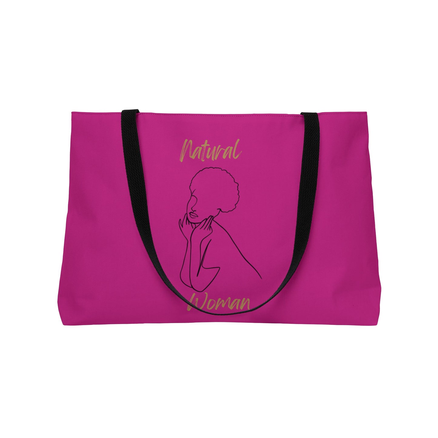 Natural Woman Cute Afro (BL) Weekender Tote Bag PINK