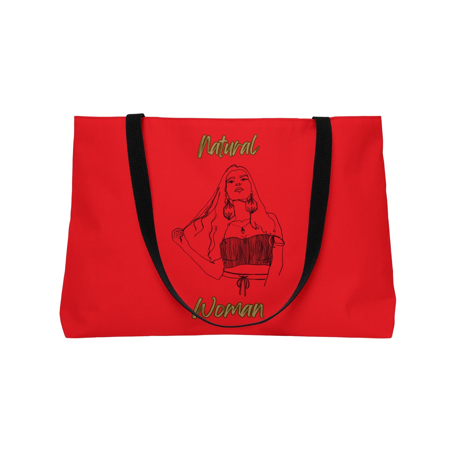 Natural Woman Thinking (BL) Weekender Tote Bag RED