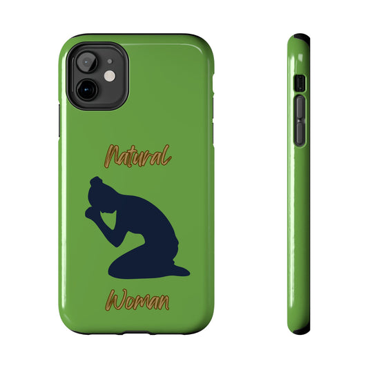 Natural Woman Pray (BL)Tough Phone Cases GREEN