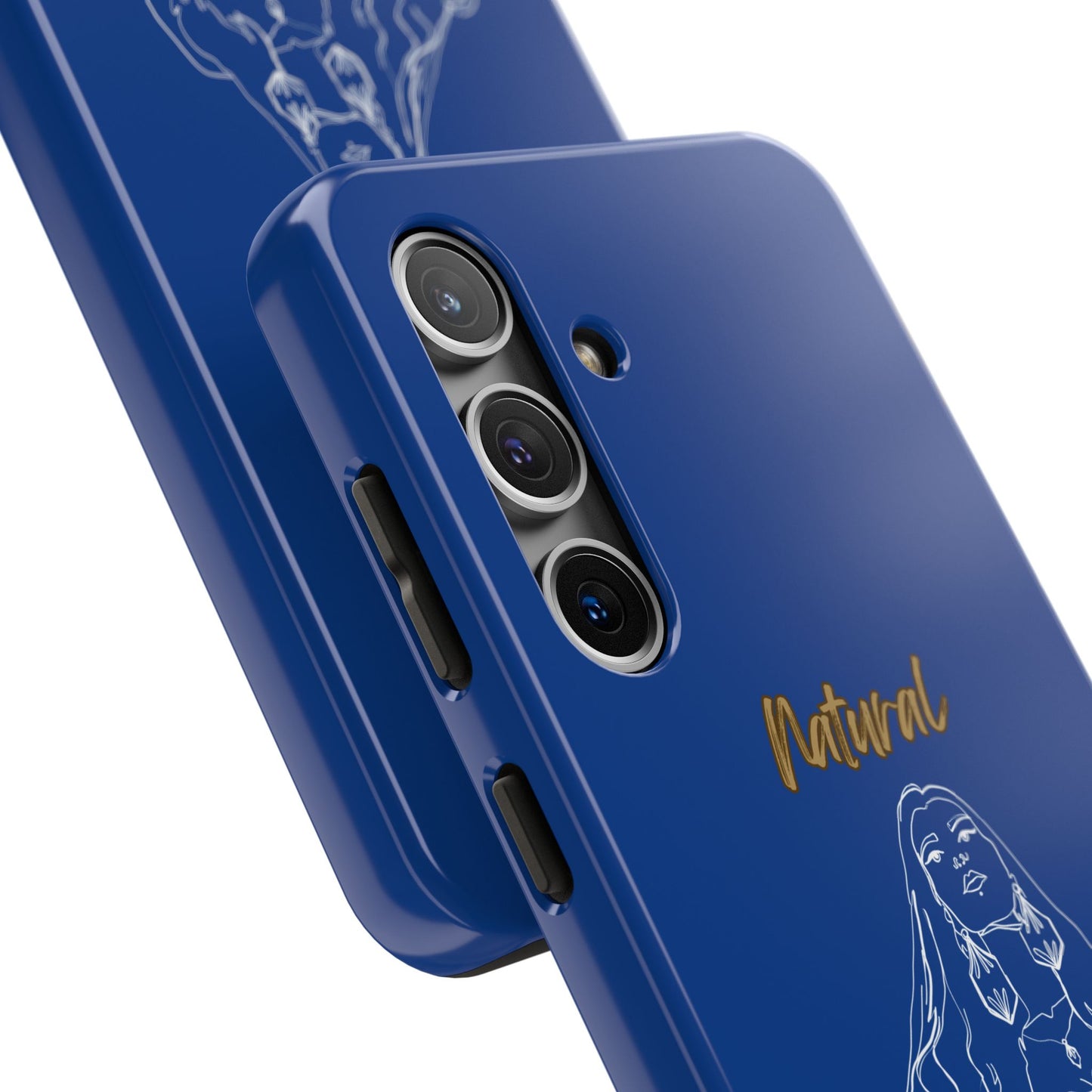 Natural Woman Thinking (WL)Tough Phone Cases DARK BLUE
