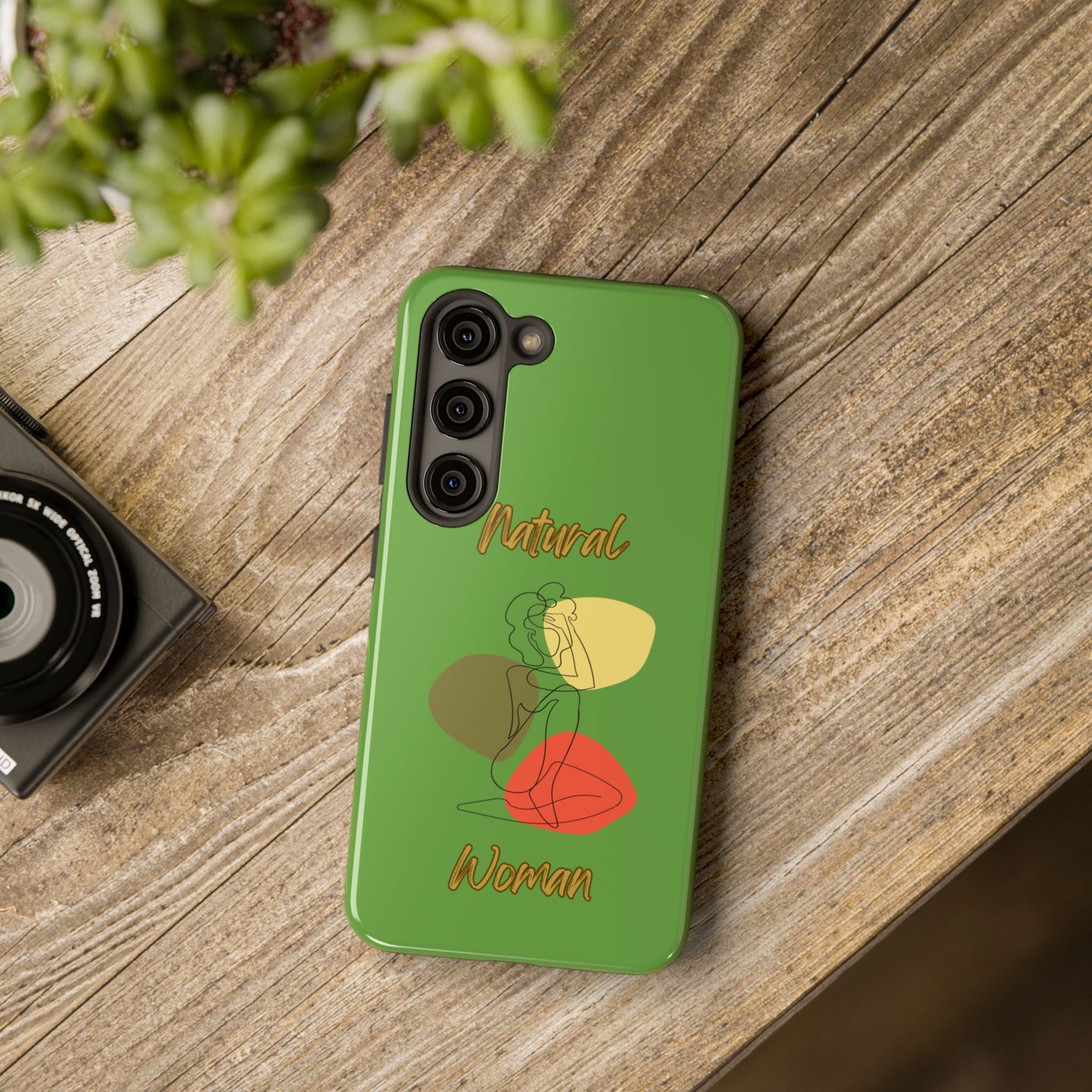 Natural Woman Colorful Pose (BL)Tough Phone Cases GREEN