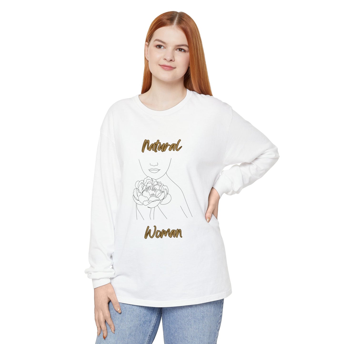 Natural Woman Kissed Flower (BL) Long Sleeve T-Shirt
