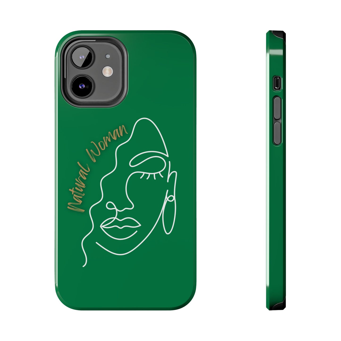 Natural Woman Half Face (WL)Tough Phone Case DARK GREEN
