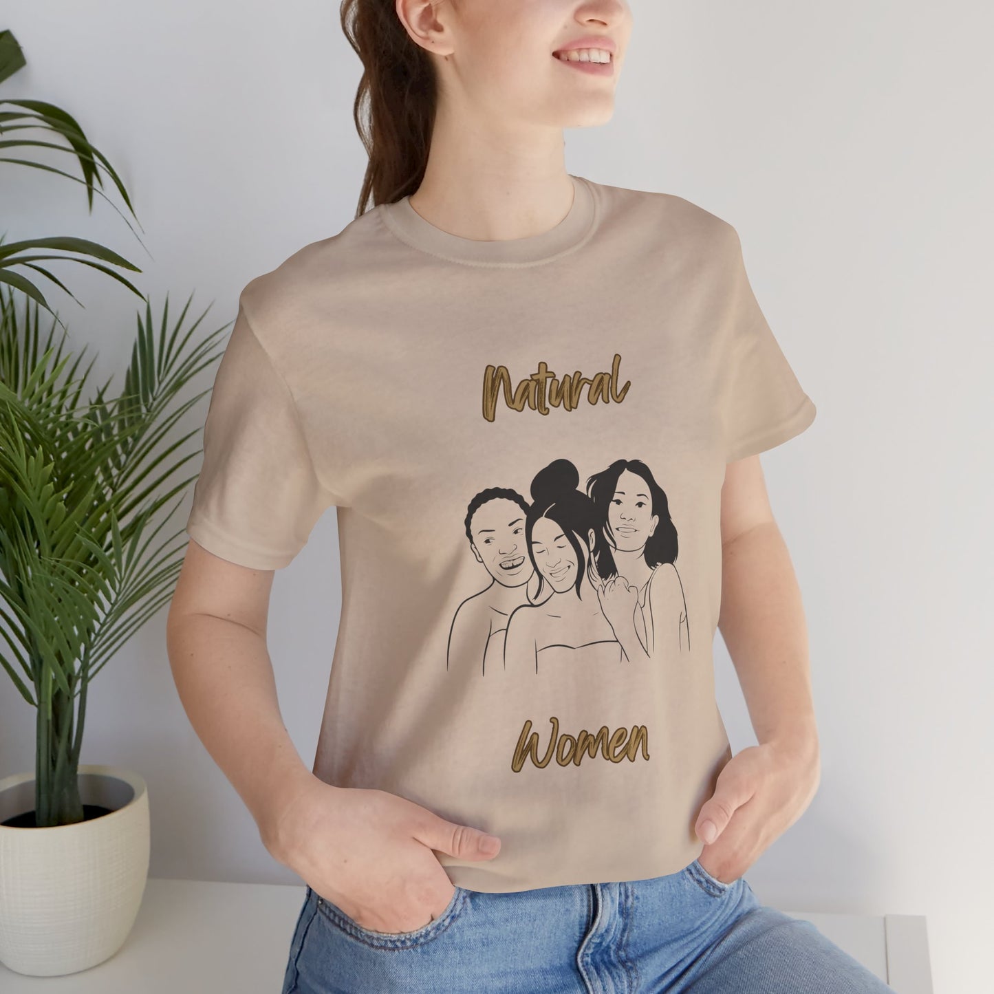 Natural Woman Laughing Friends (BL) Short Sleeve T-Shirt