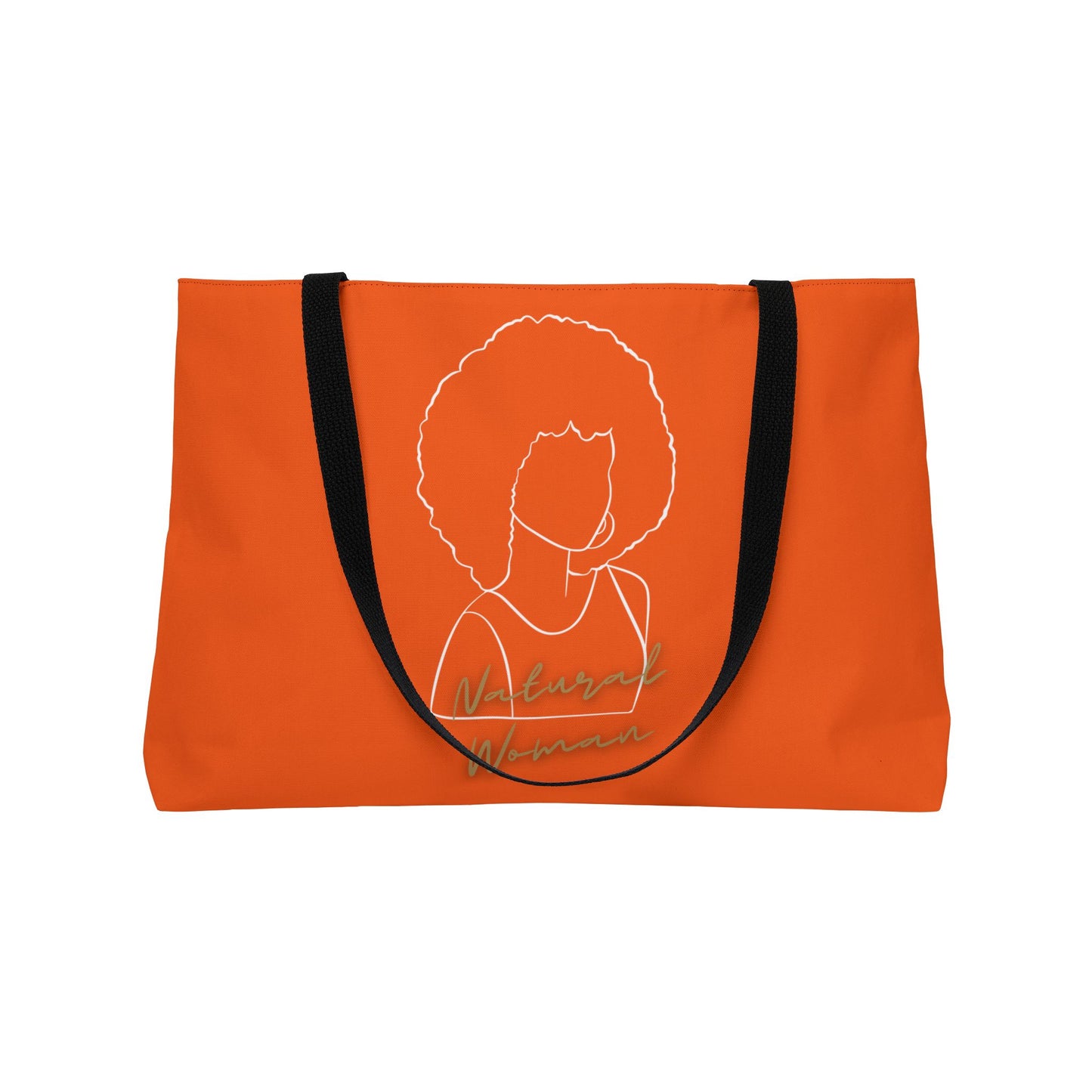 Natural Woman Afro (WL) Weekender Tote Bag ORANGE