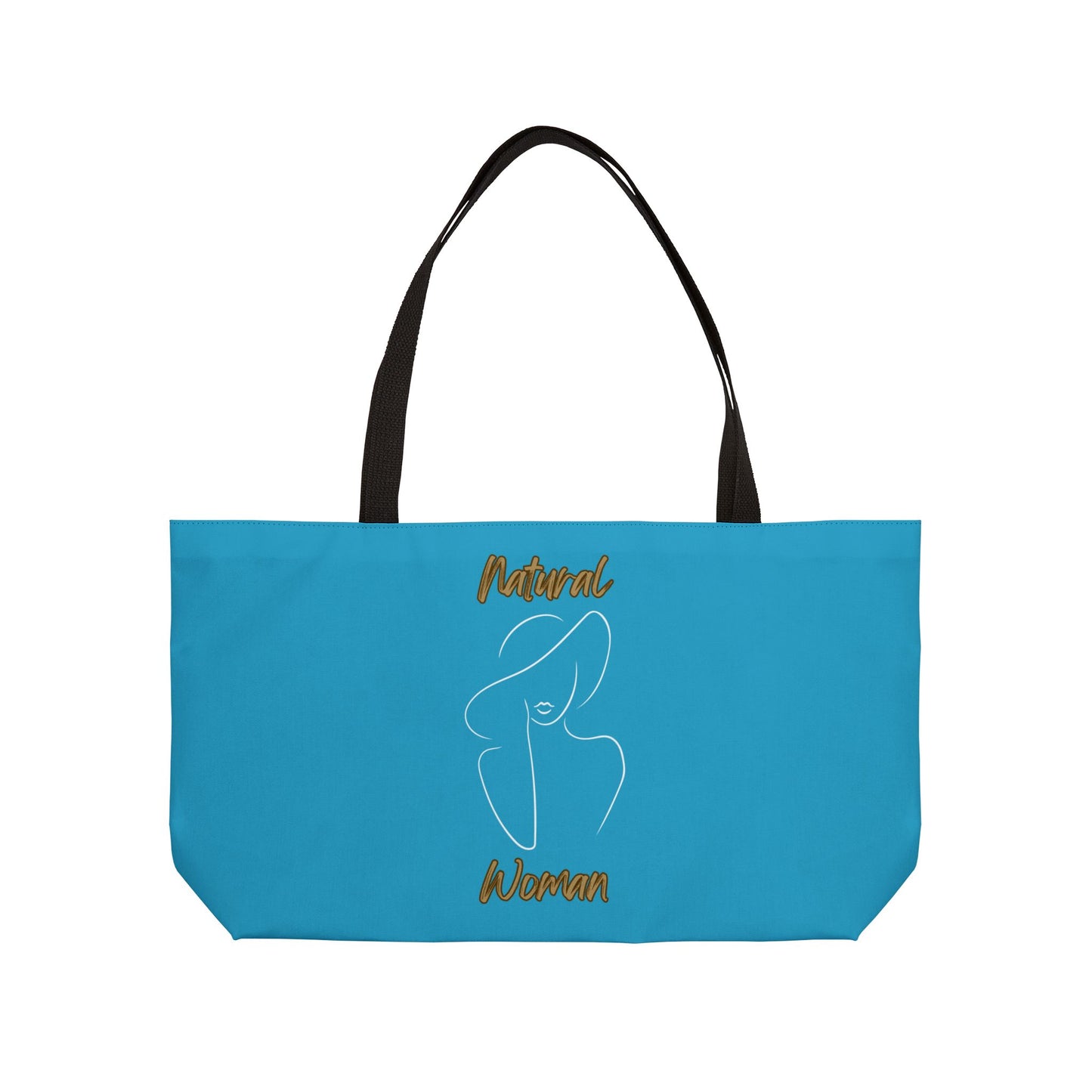 Natural Woman Sun Hat (WL) Weekender Tote Bag TURQUOISE