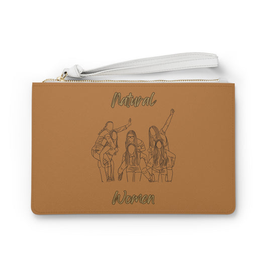 Natural Woman Piggy Back (BL) Clutch Bag LIGHT BROWN