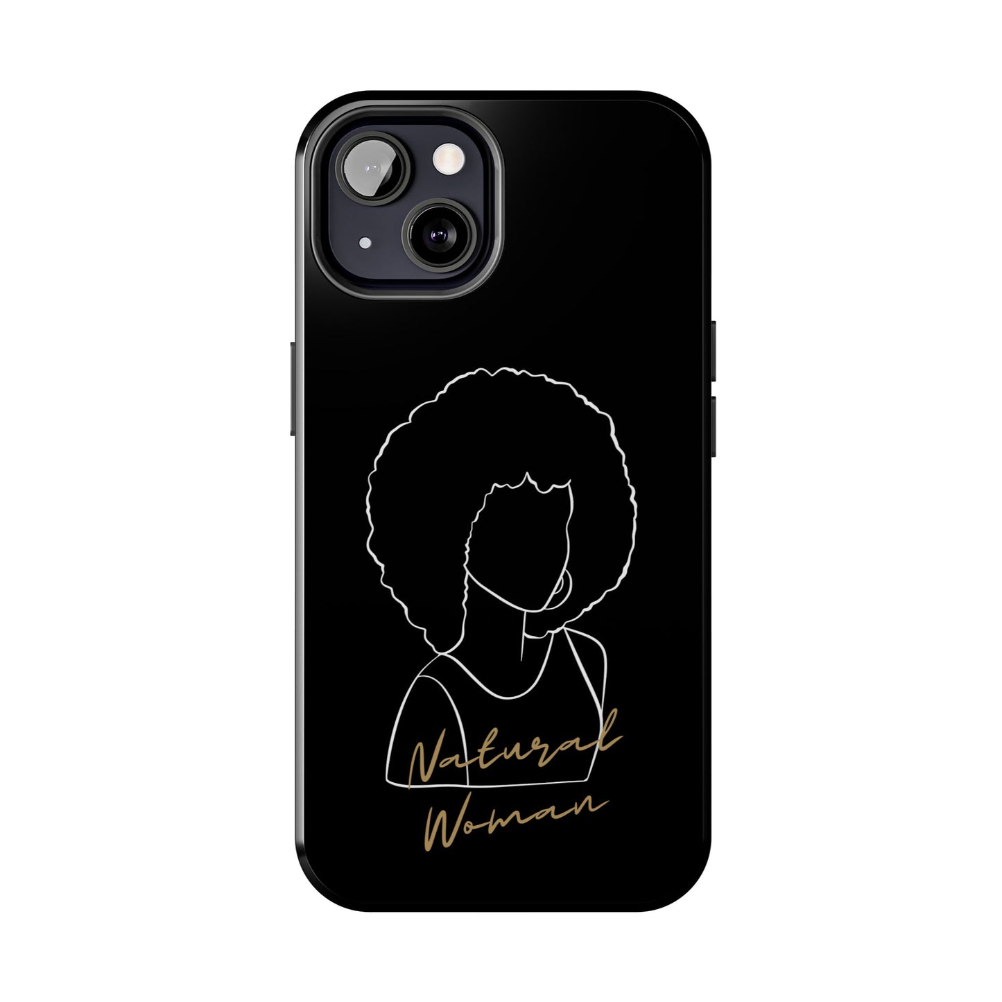 Natural Woman Afro (WL) Tough Phone Case BLACK