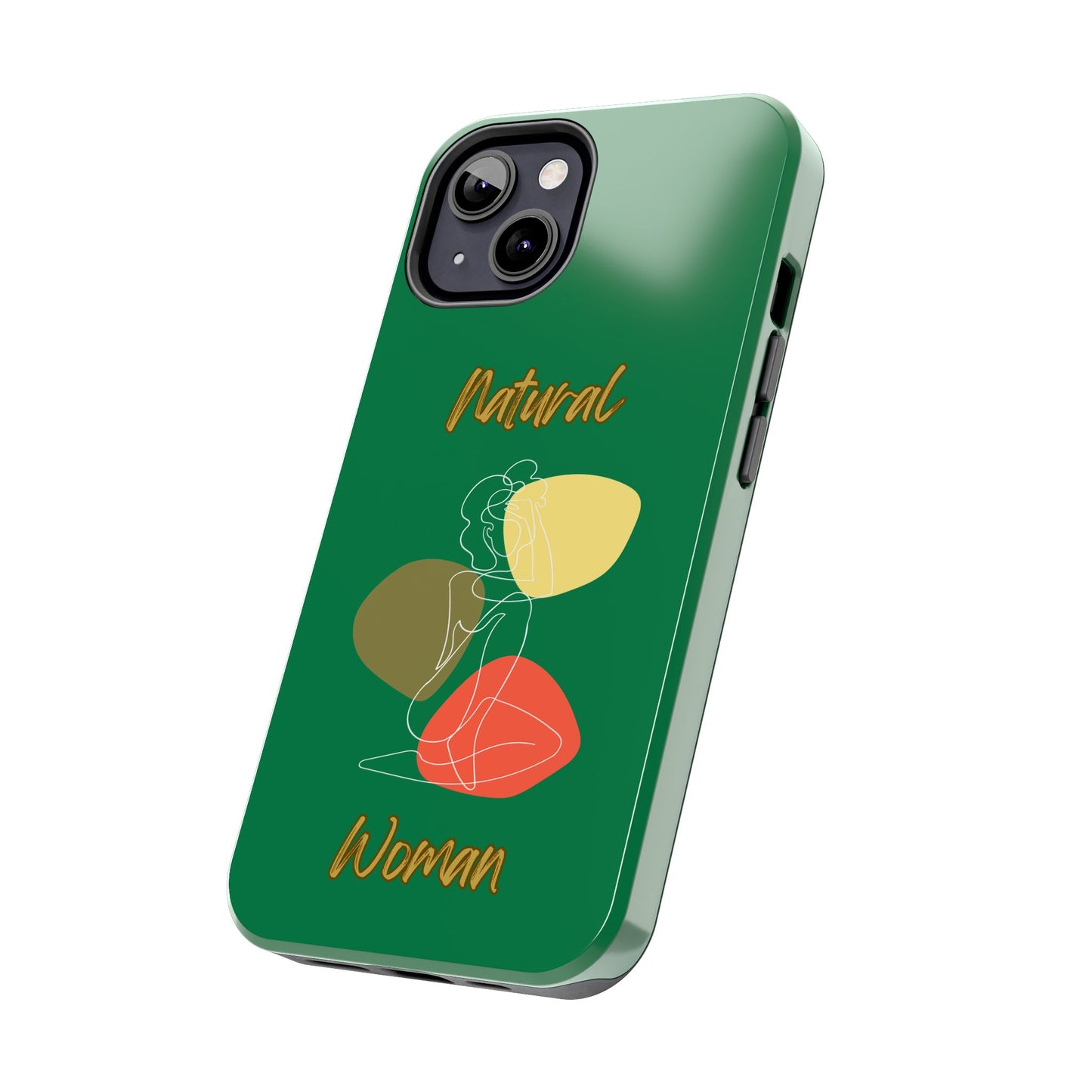 Natural Woman Colorful Pose (WL)Tough Phone Cases DARK GREEN