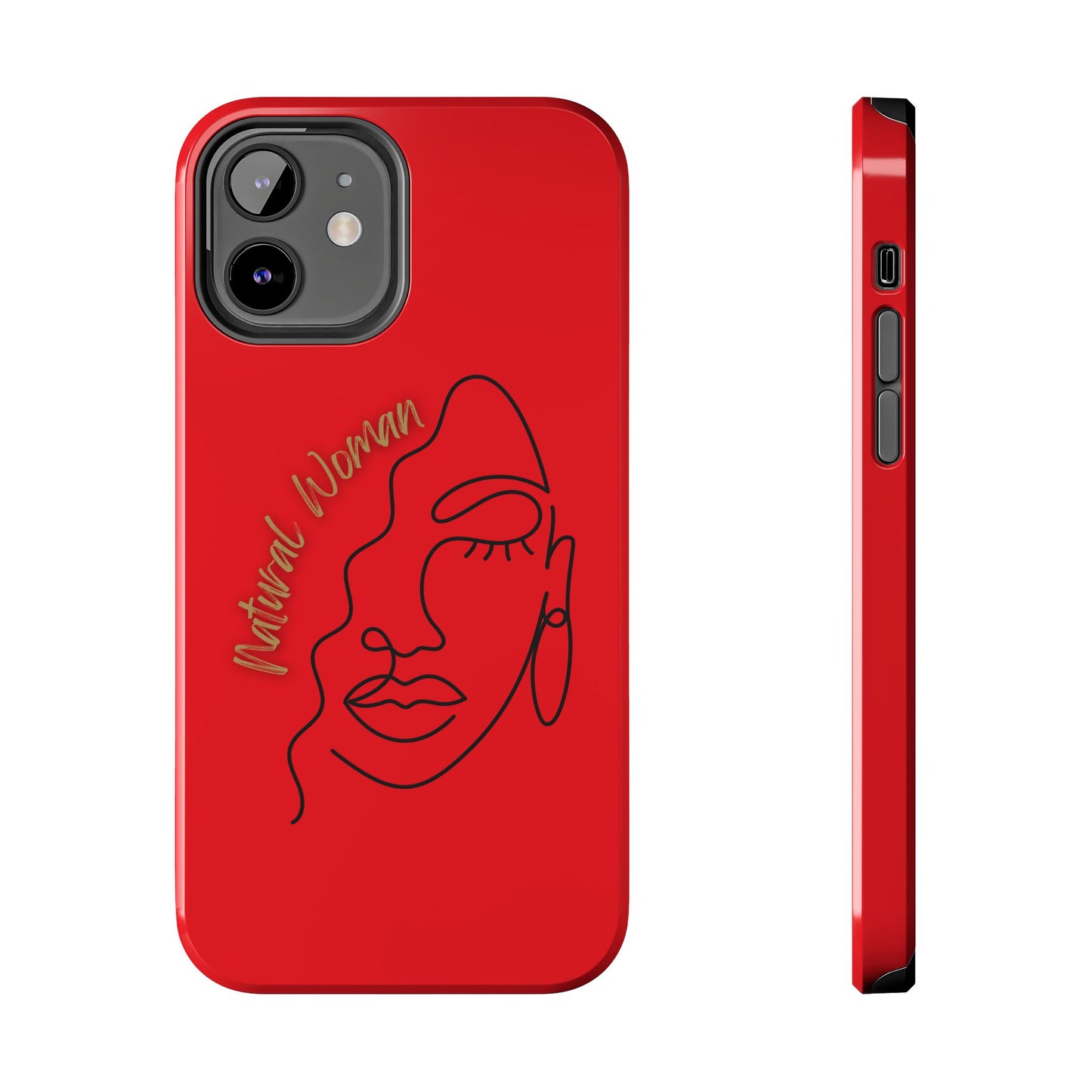 Natural Woman Half Face (BL)Tough Phone Case RED