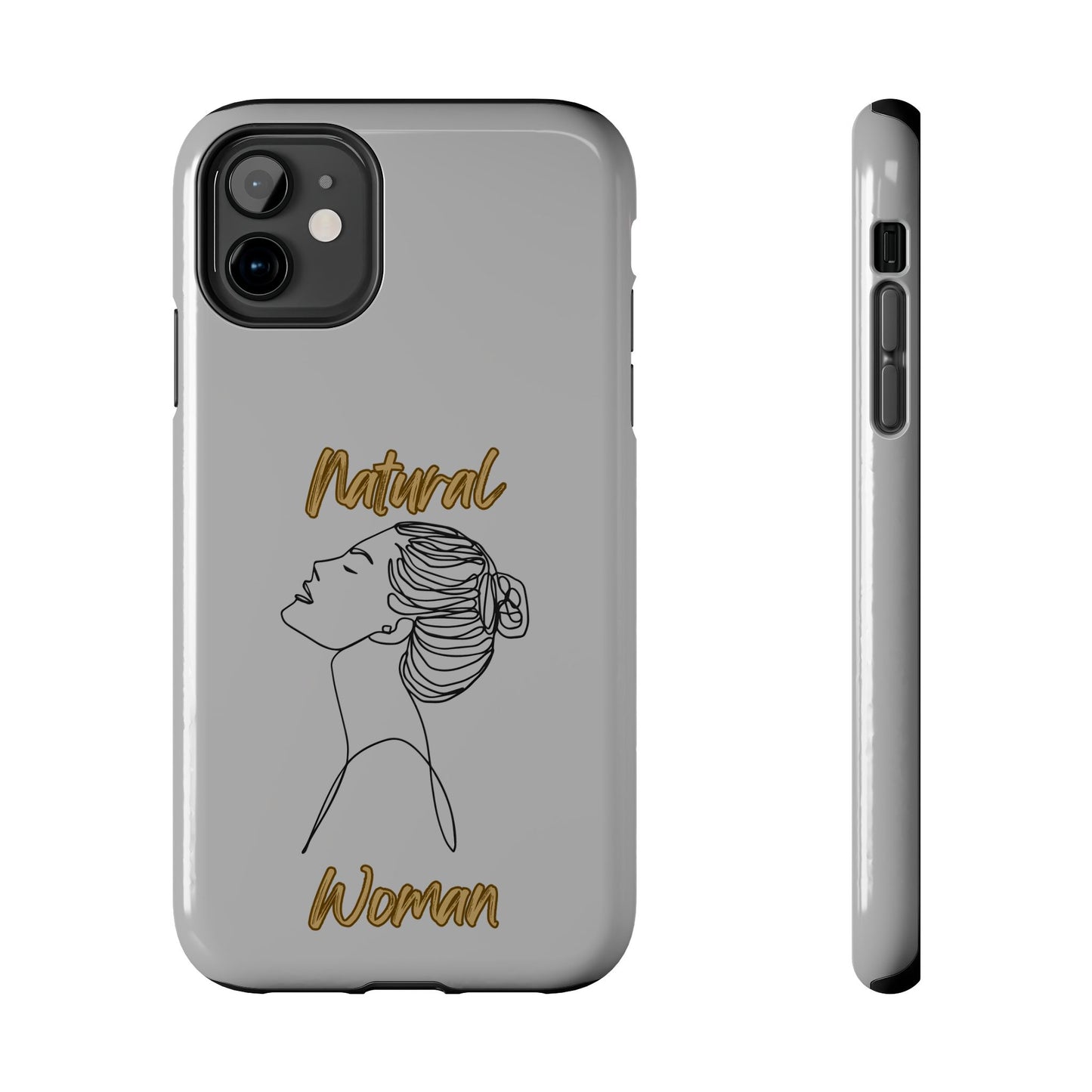 Natural Woman Wet Bun (BL) Tough Phone Cases LIGHT GREY