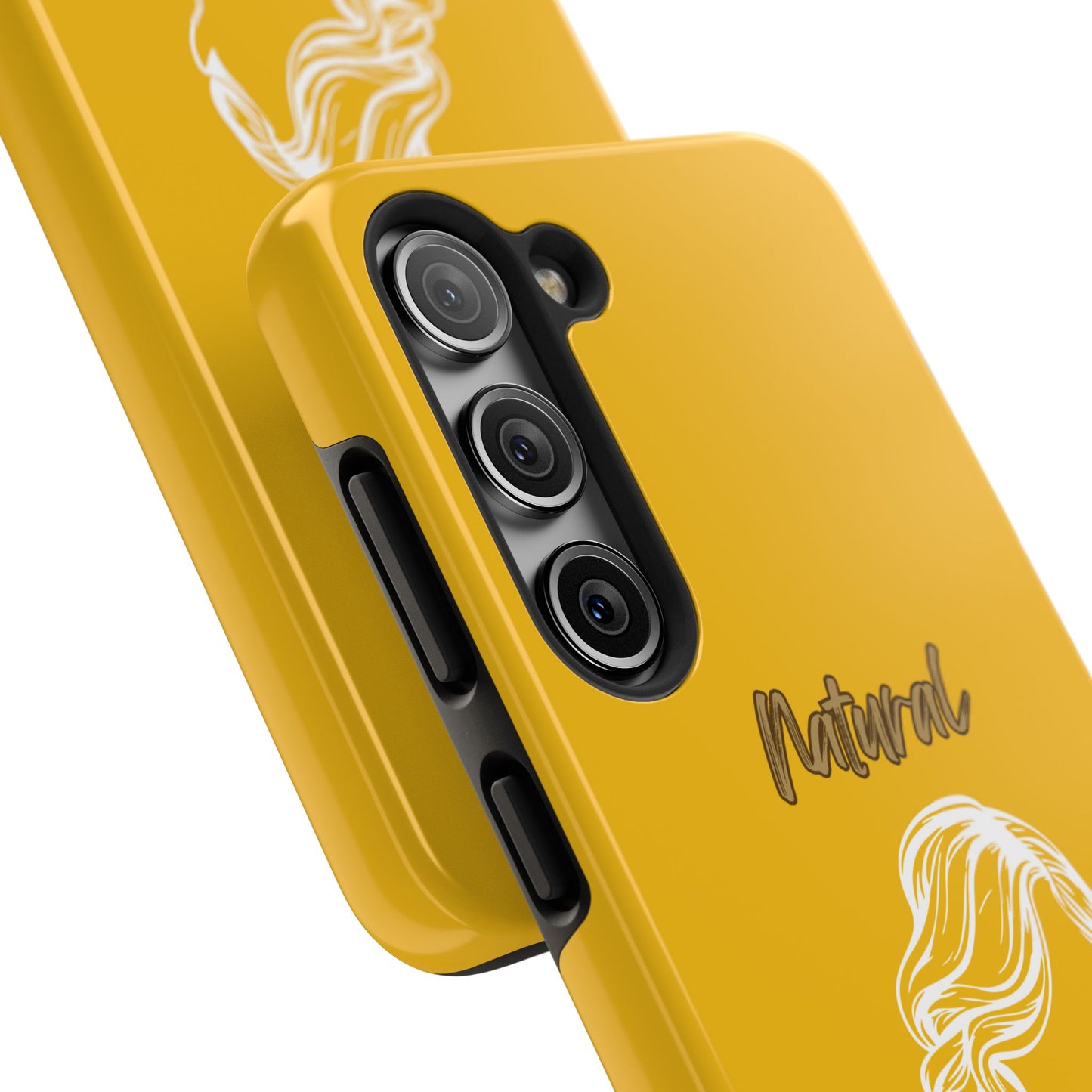 Natural Woman Long Curl (WL)Tough Phone Cases YELLOW