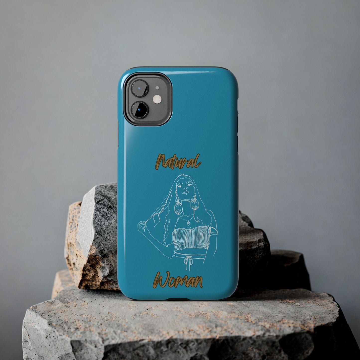 Natural Woman Thinking (WL)Tough Phone Cases TURQUOISE