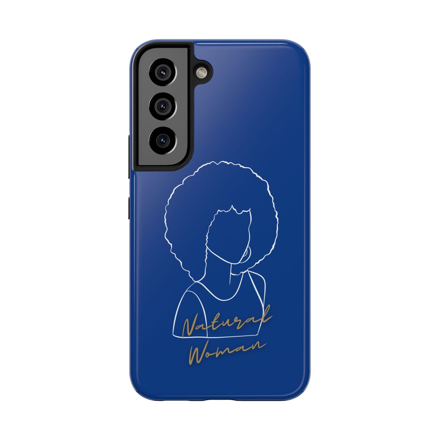 Natural Woman Afro (WL)Tough Phone Cases DARK BLUE