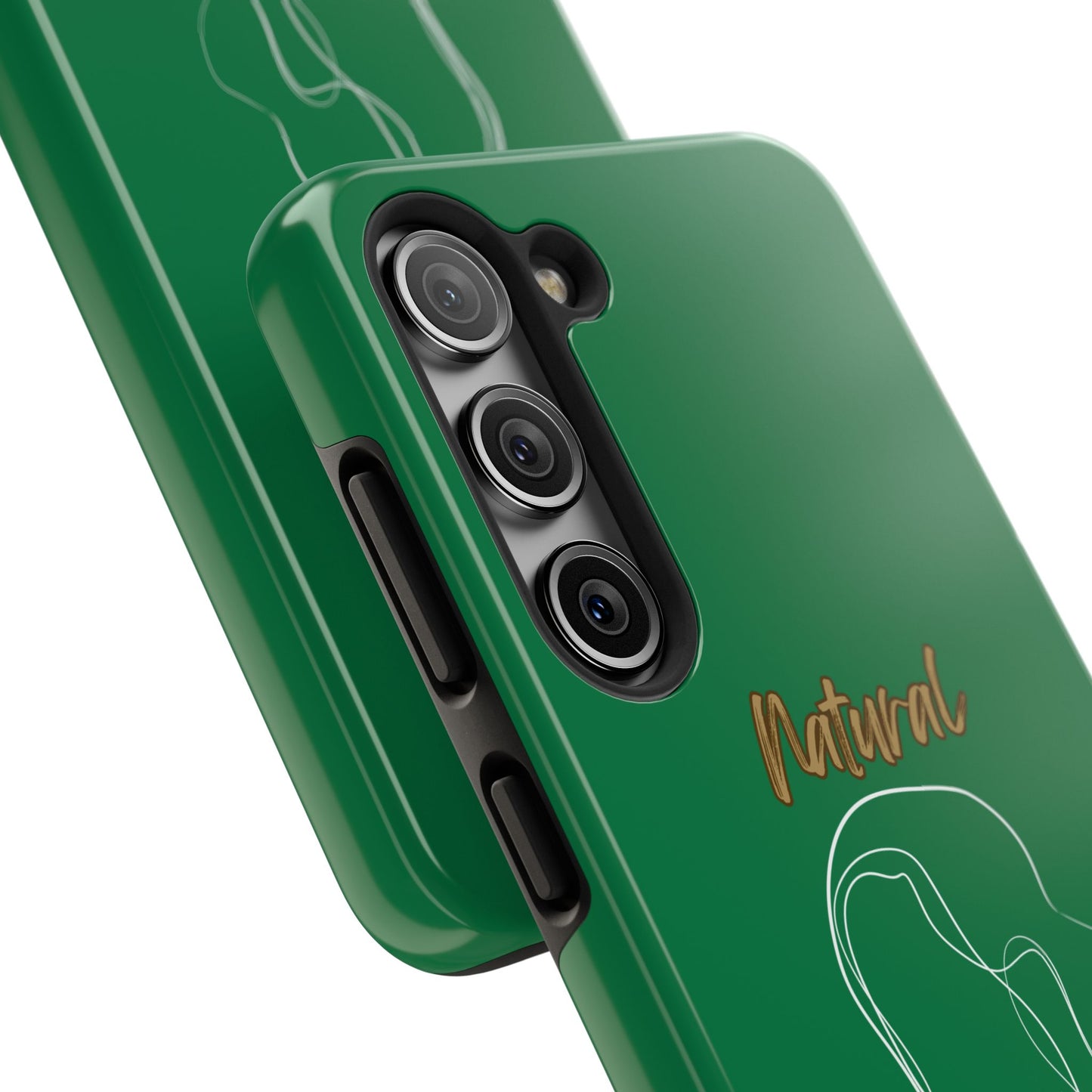 Natural Woman Hanging Hair (WL) Tough Phone Cases DARK GREEN