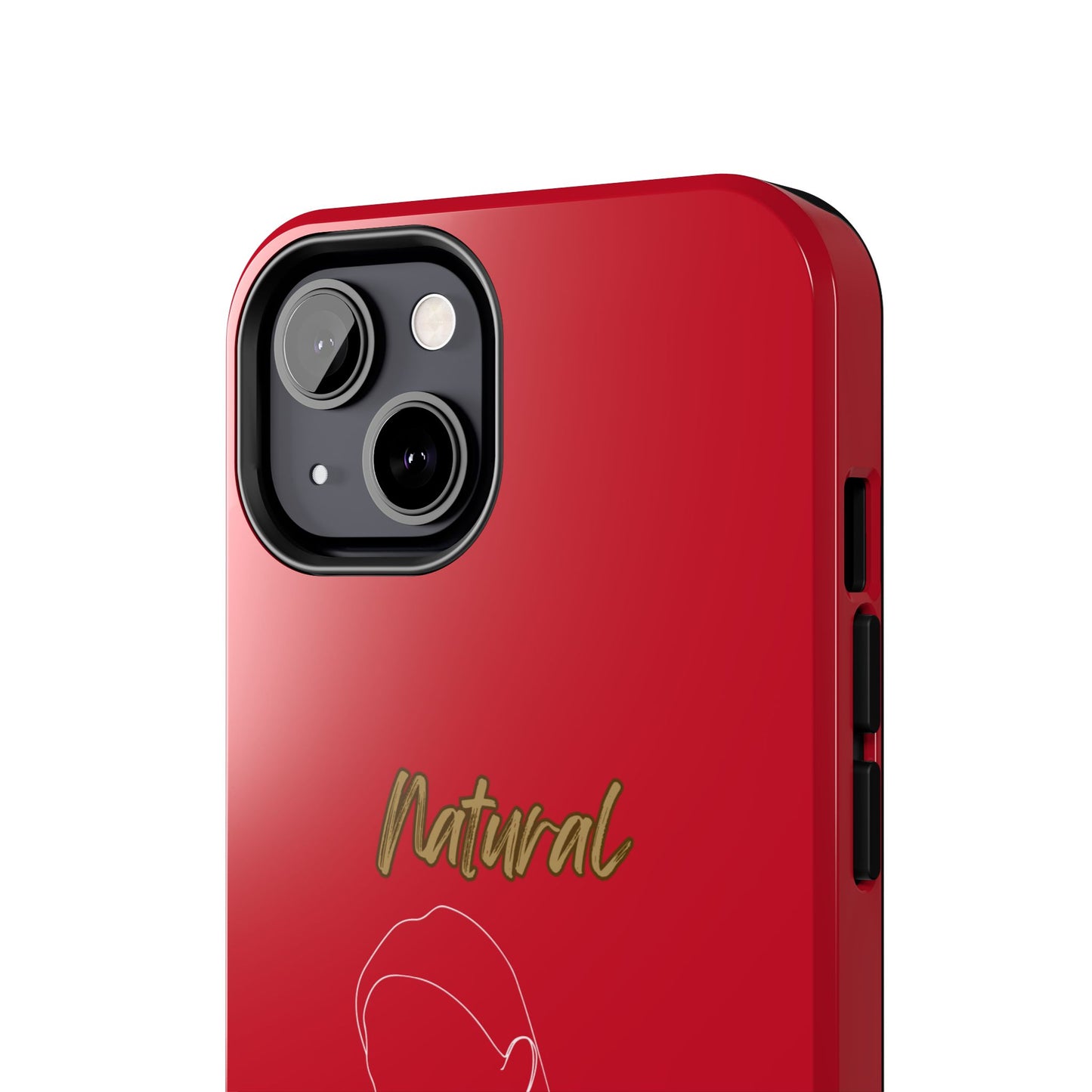 Natural Woman Tilted Look (WL) Tough Phone Cases DARK RED