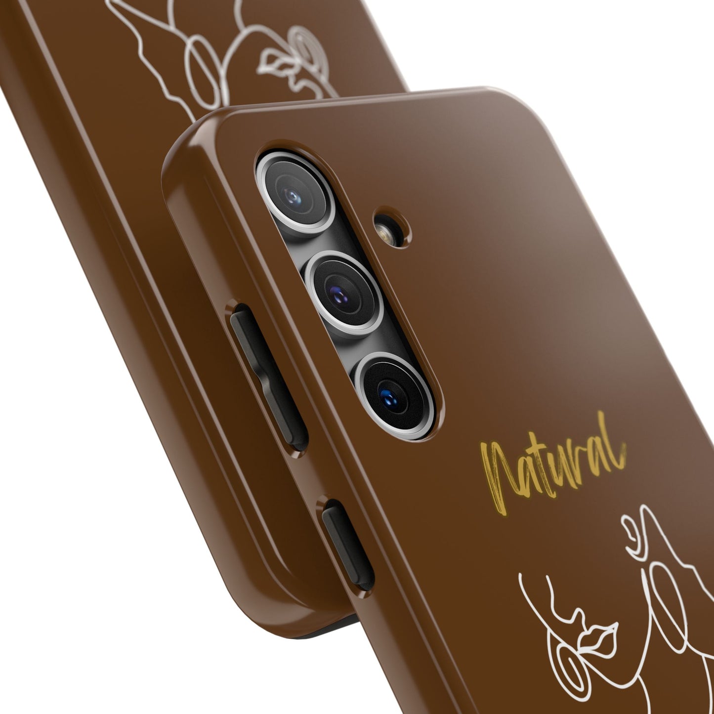 Natural Woman Lips (WL)Tough Phone Cases BROWN