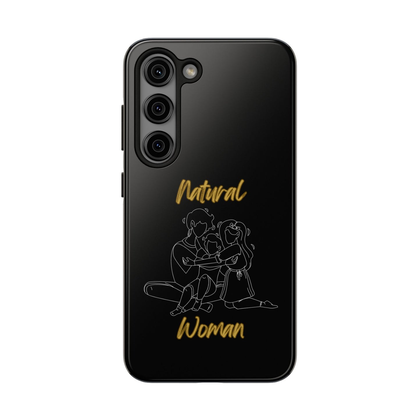 Natural Woman Bear Hugs (WL) Tough Phone Cases BLACK