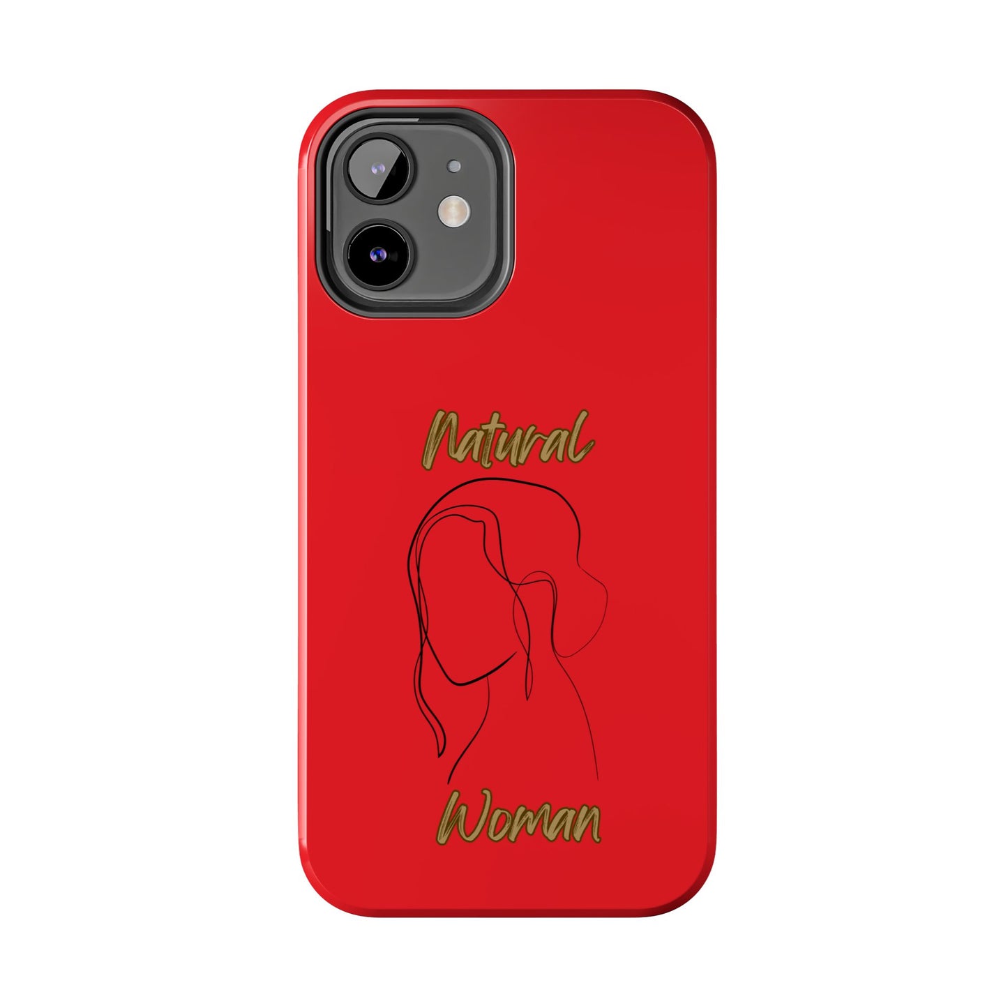 Natural Woman Hanging Hair (BL) Tough Phone Cases RED