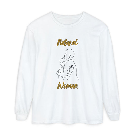 Natural Woman Safe With Momma (BL) Long Sleeve T-Shirt
