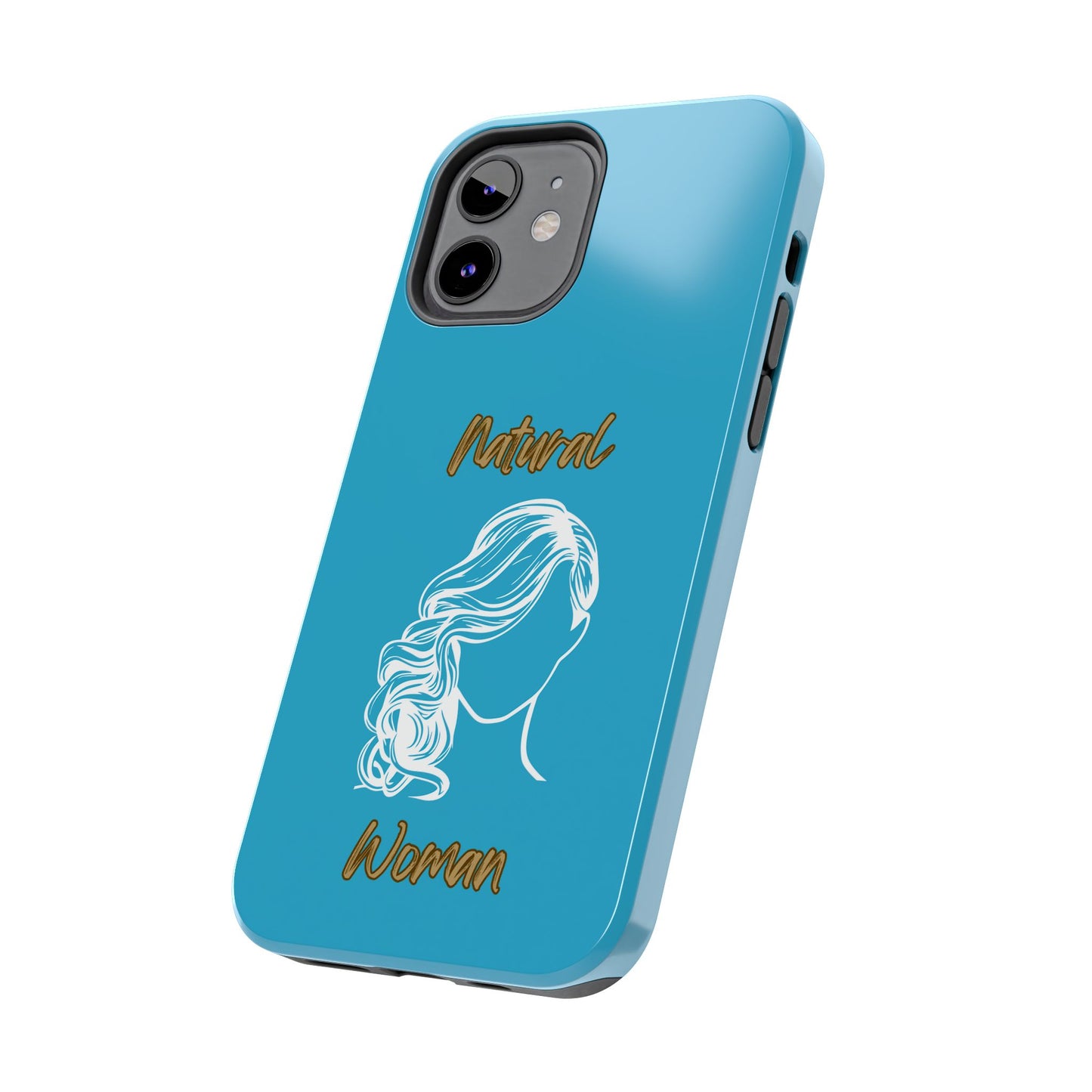 Natural Woman Long Curl (WL)Tough Phone Cases TURQUOISE