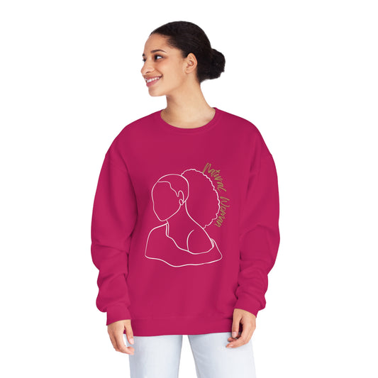 Natural Woman Behind Head Puff (WL) Crewneck Sweatshirt