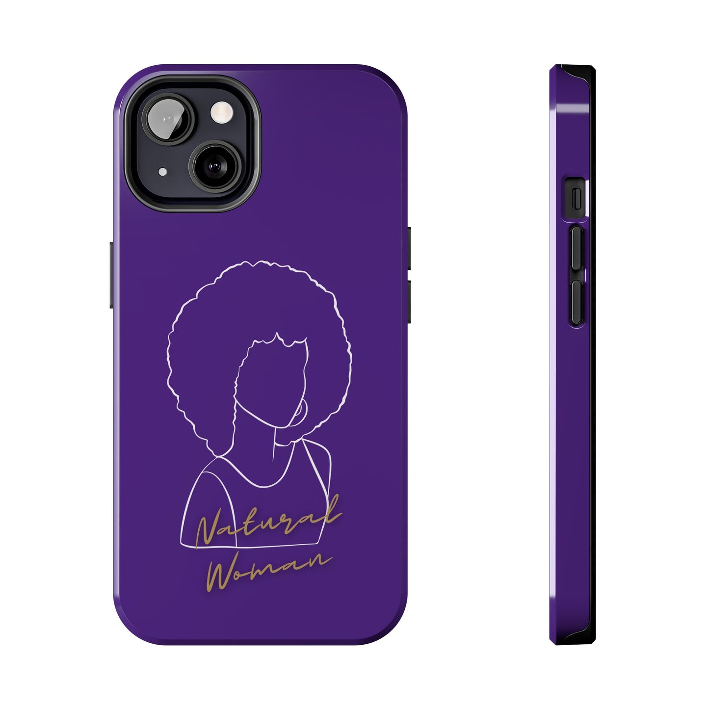 Natural Woman Afro (WL)Tough Phone Cases PURPLE