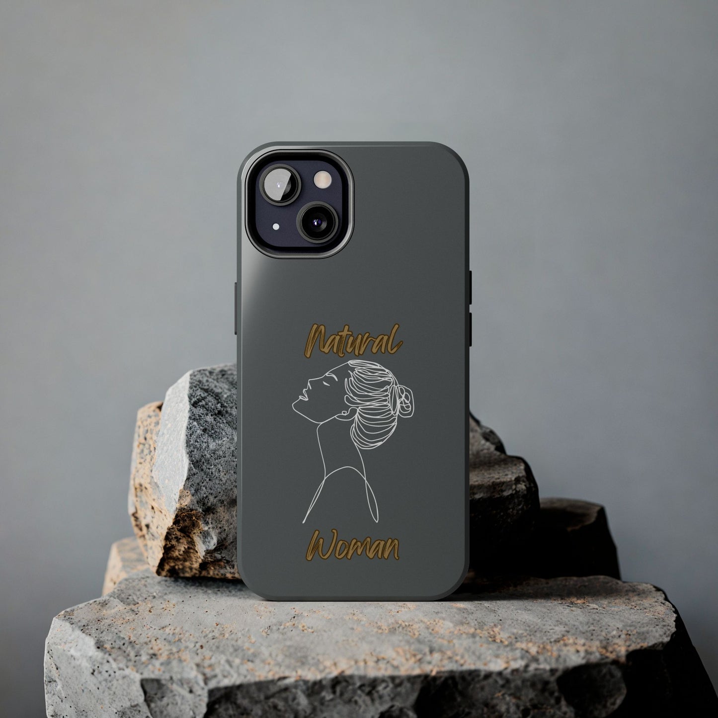 Natural Woman Wet Bun (WL) Tough Phone Cases DARK GREY