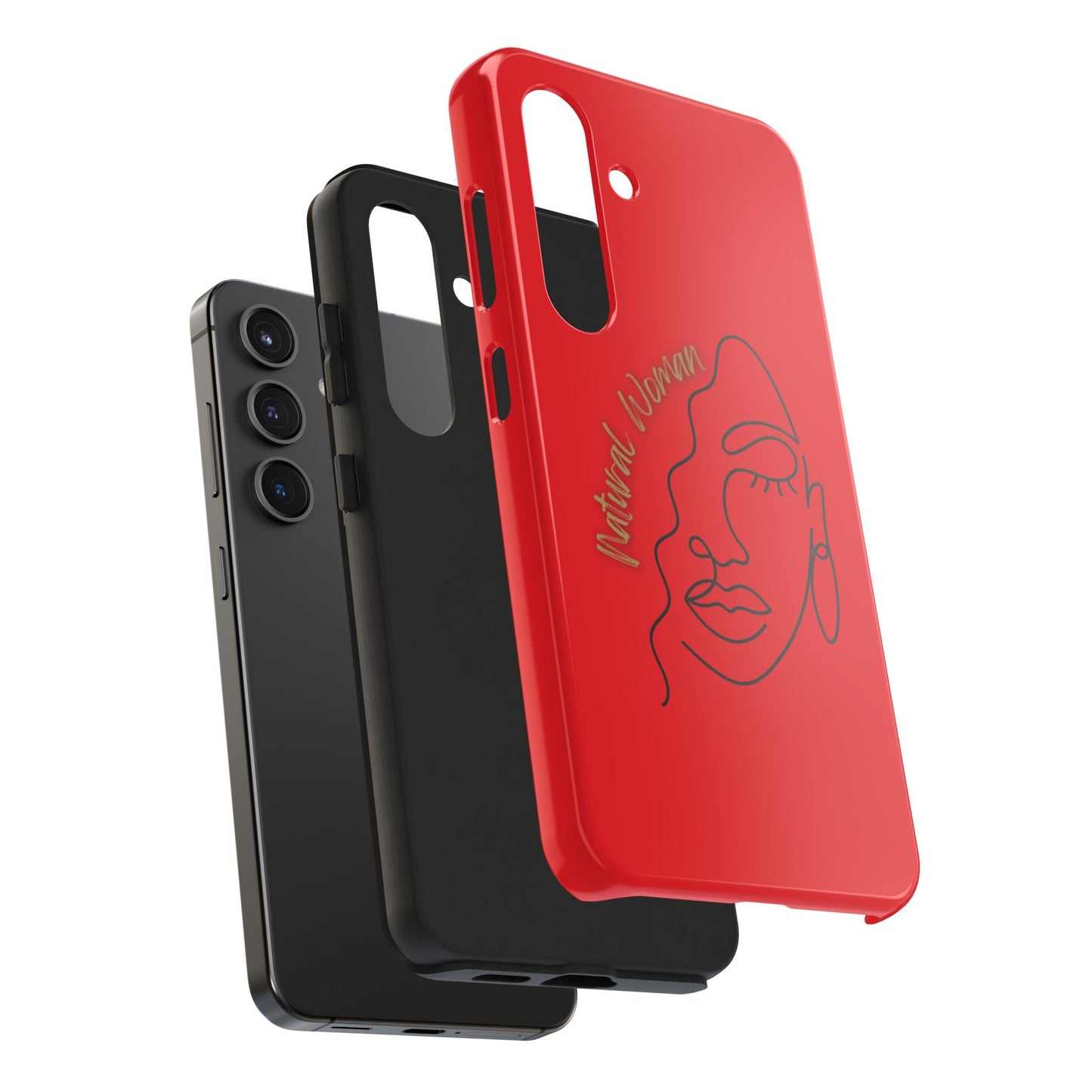 Natural Woman Half Face (BL)Tough Phone Case RED