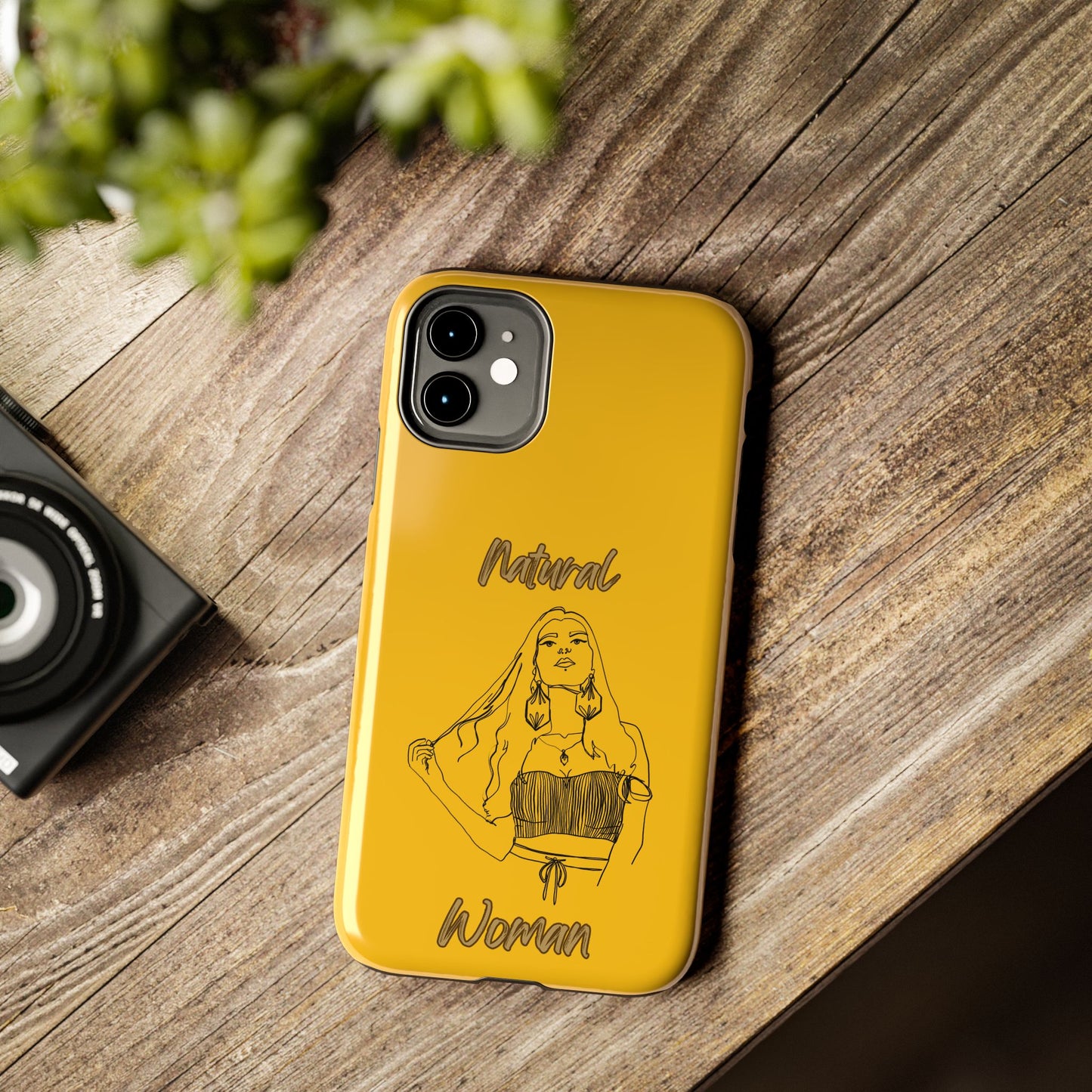Natural Woman Thinking (BL)Tough Phone Cases YELLOW
