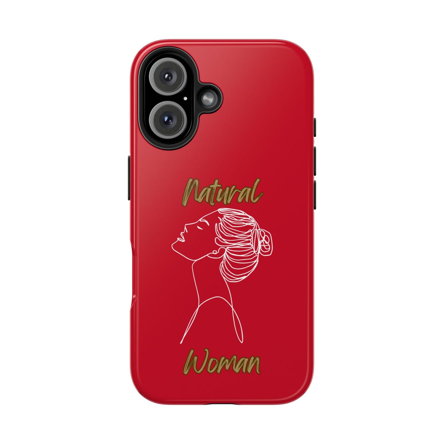 Natural Woman Wet Bun (WL) Tough Phone Cases DARK RED