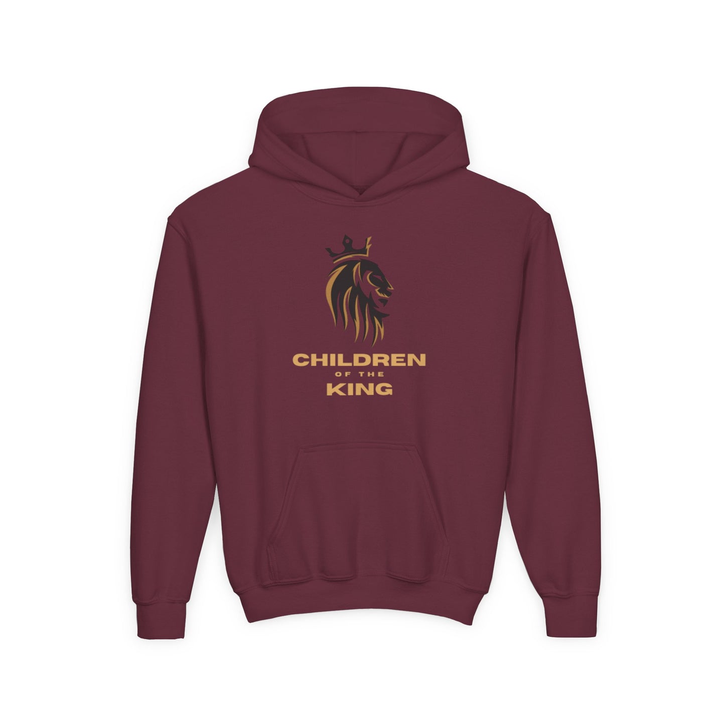 "Children of the King" Hoodie - BLACK Lion Design with Isaiah 54:13