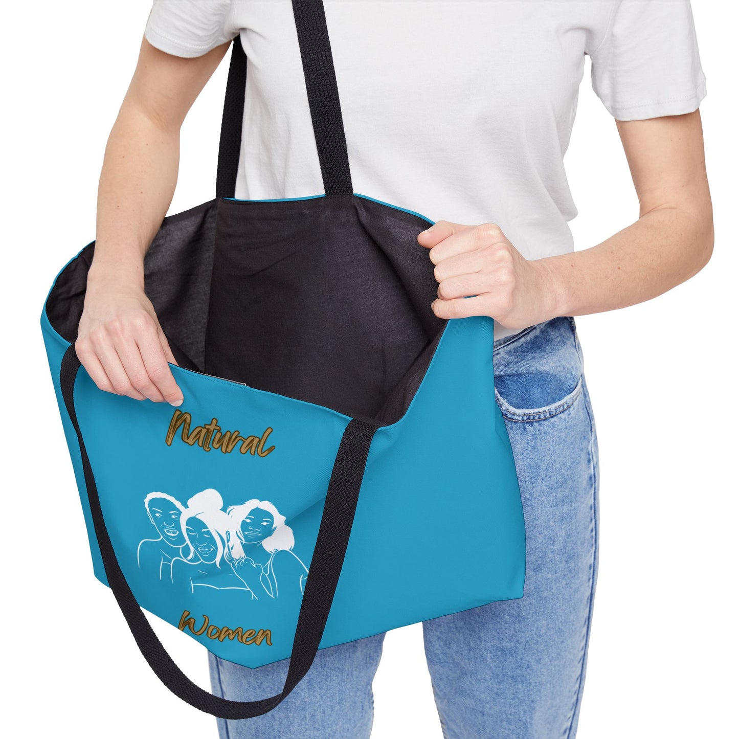 Natural Women Laughing Friends (WL) Weekender Tote Bag TURQUOISE