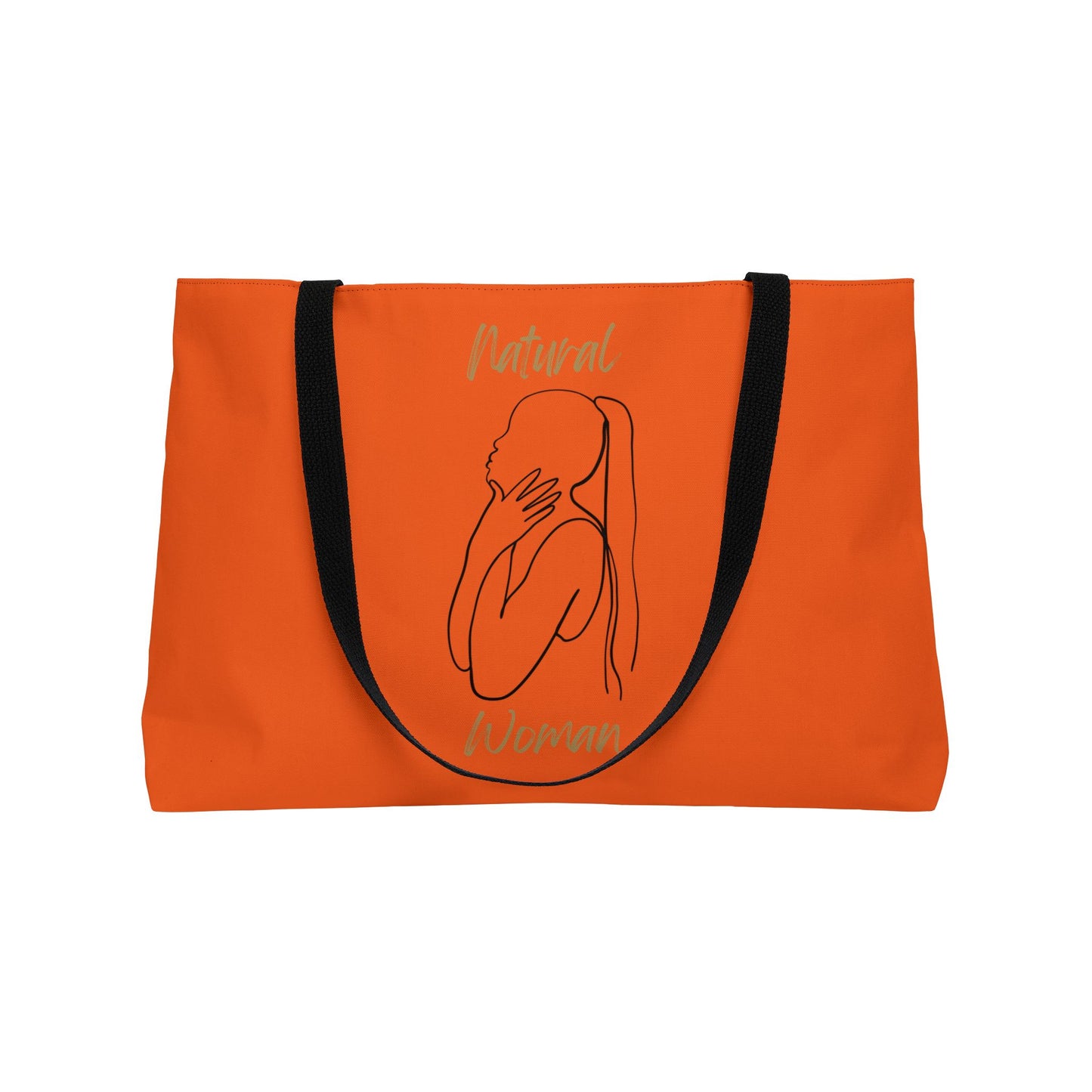 Natural Woman Ponytail (BL) Weekender Tote Bag ORANGE