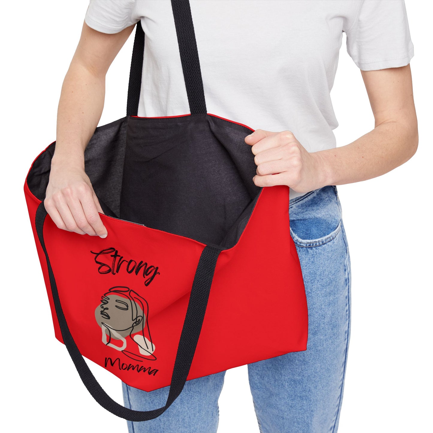 Strong Momma (BL) Weekender Tote Bag RED