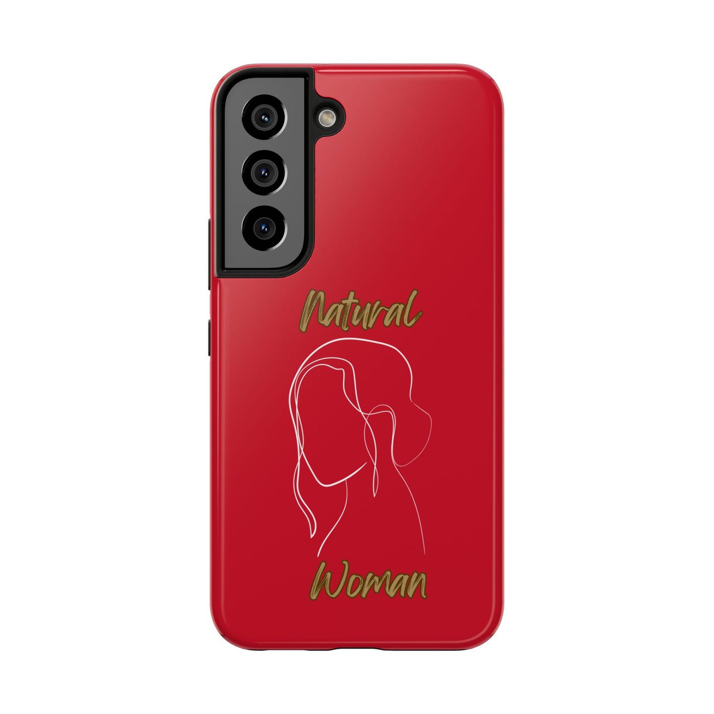 Natural Woman Hanging Hair (WL) Tough Phone Cases DARK RED