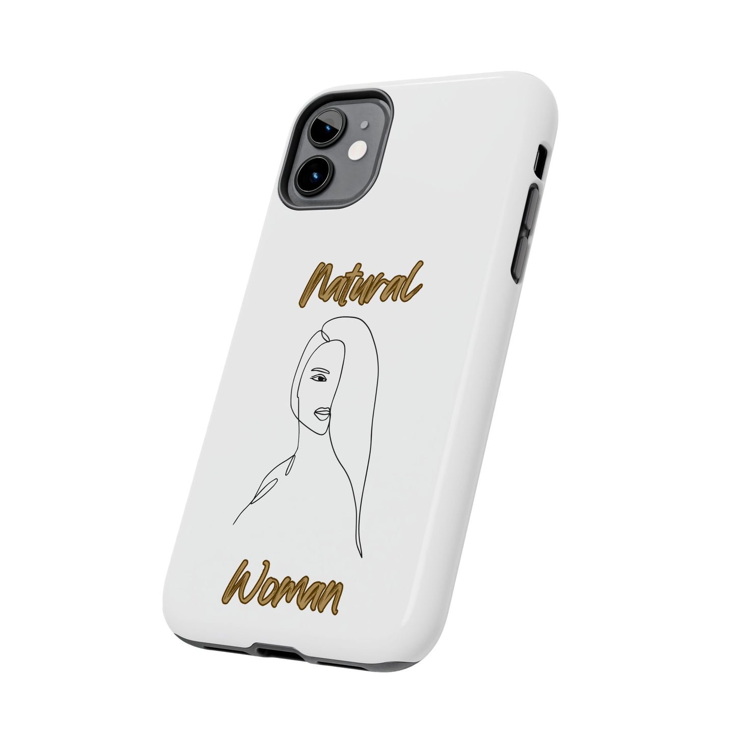 Natural Woman Covered Eye (BL)Tough Phone Cases WHITE