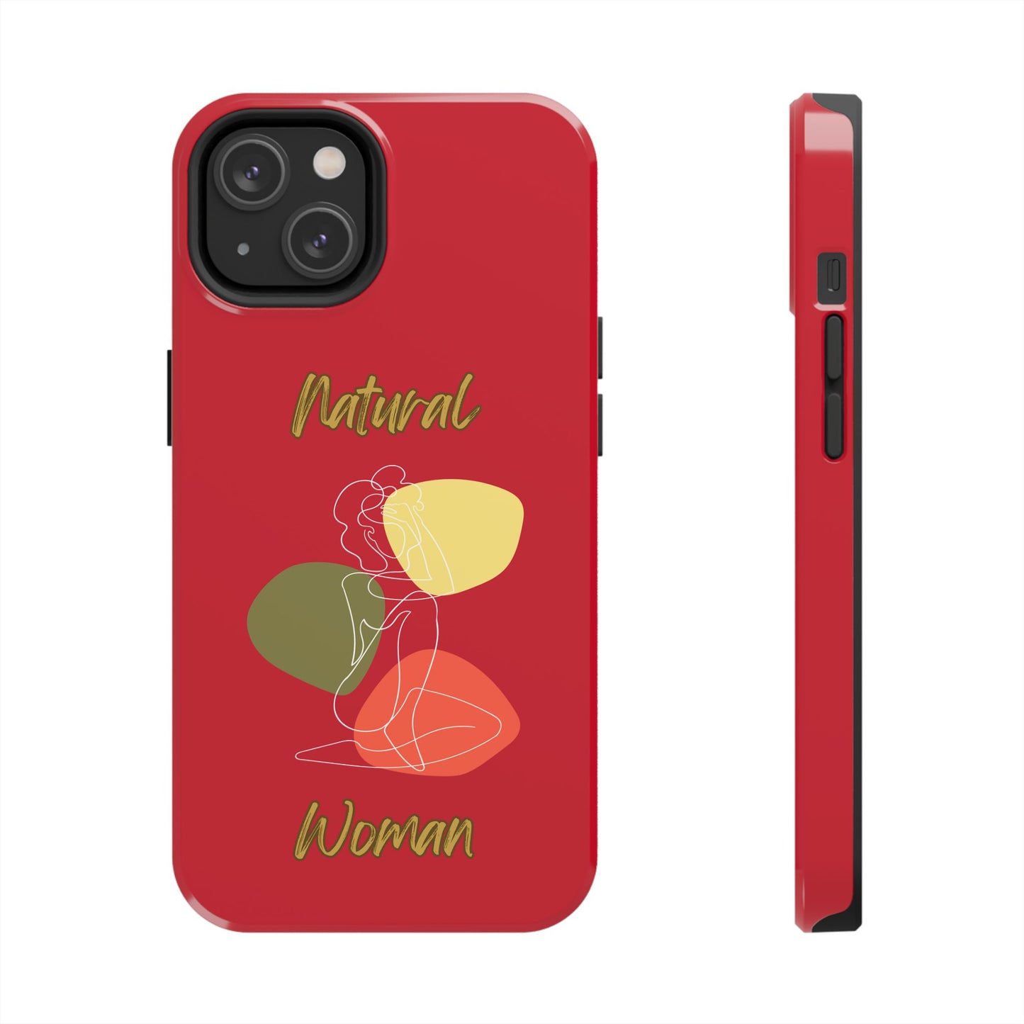 Natural Woman Colorful Pose (WL)Tough Phone Cases DARK RED