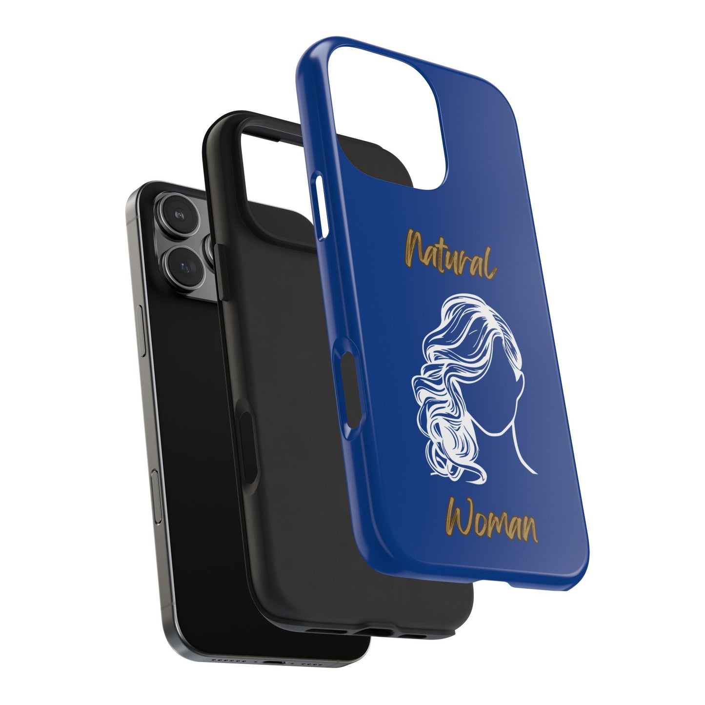 Natural Woman Long Curl (WL)Tough Phone Cases DARK BLUE