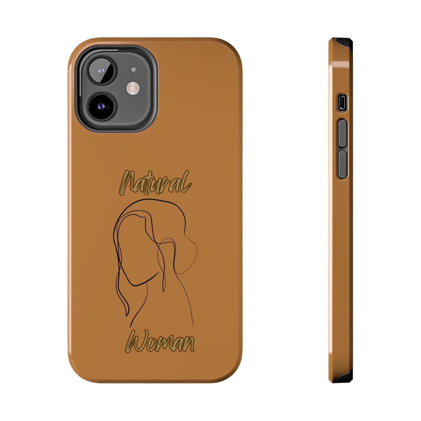 Natural Woman Hanging Hair (BL) Tough Phone Cases LIGHT BROWN