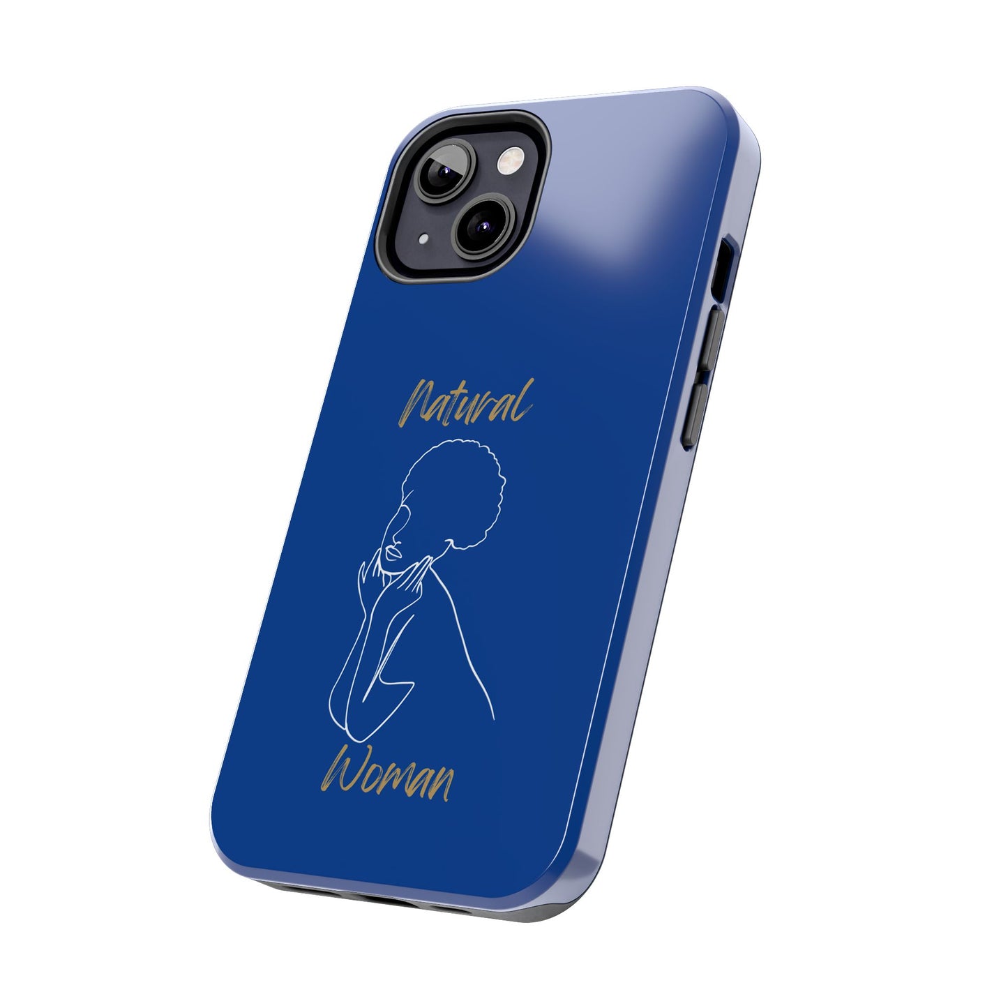 Natural Woman Cute Afro (WL)Tough Phone Cases DARK BLUE