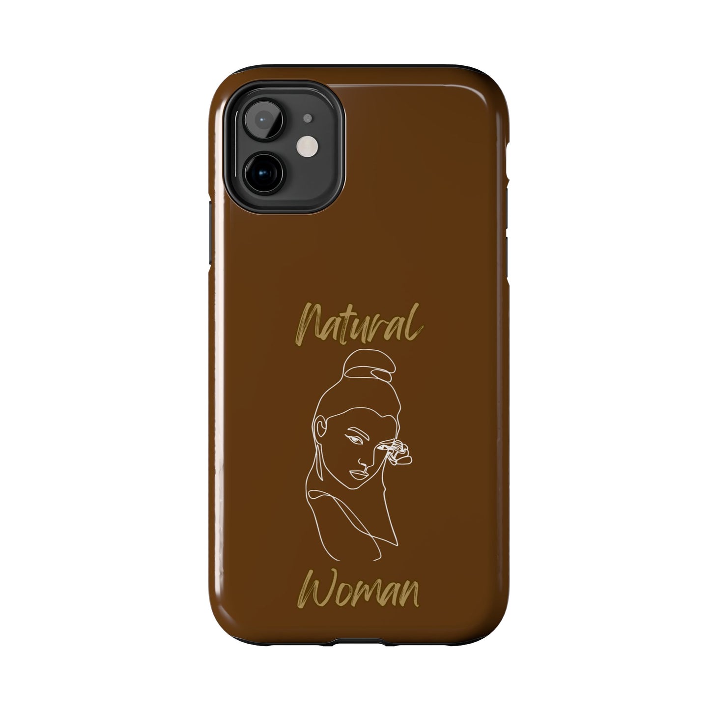 Natural Woman Sassy Bun (WL) Tough Phone Cases BROWN