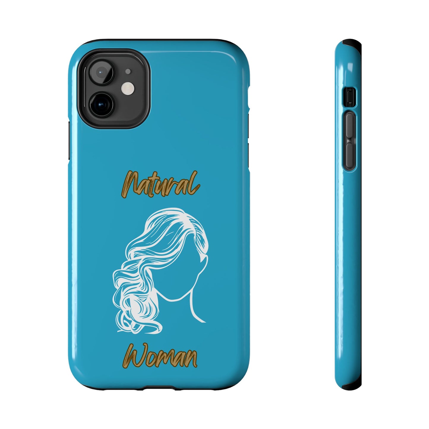 Natural Woman Long Curl (WL)Tough Phone Cases TURQUOISE