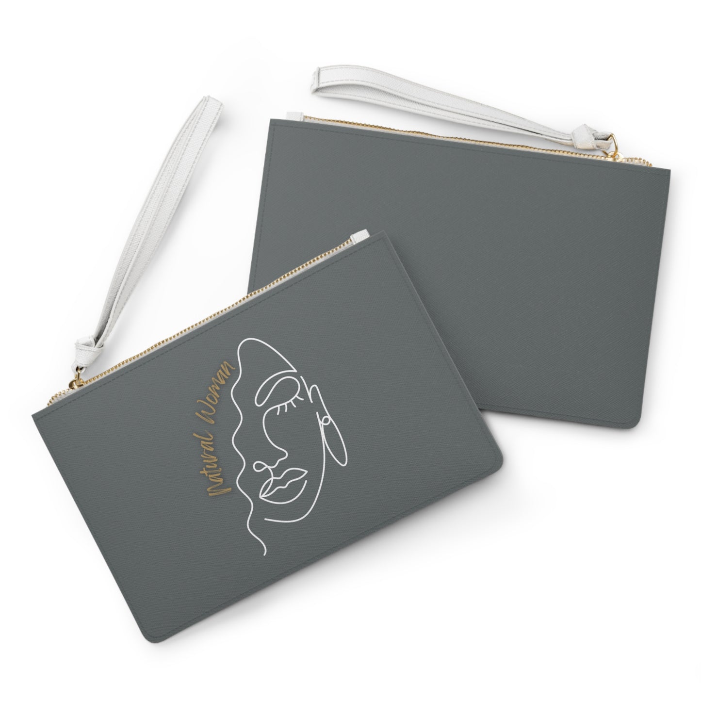 Natural Woman Half Face (WL) Clutch Bag DARK GREY