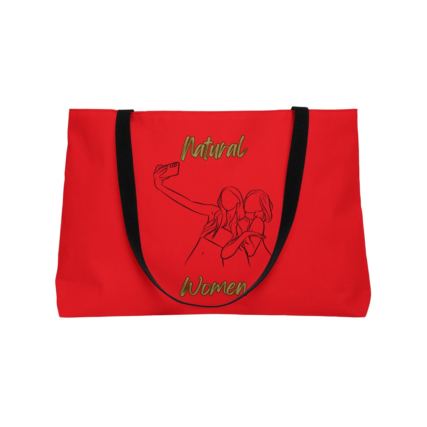 Natural Women Friends Selfie (BL) Weekender Tote Bag RED