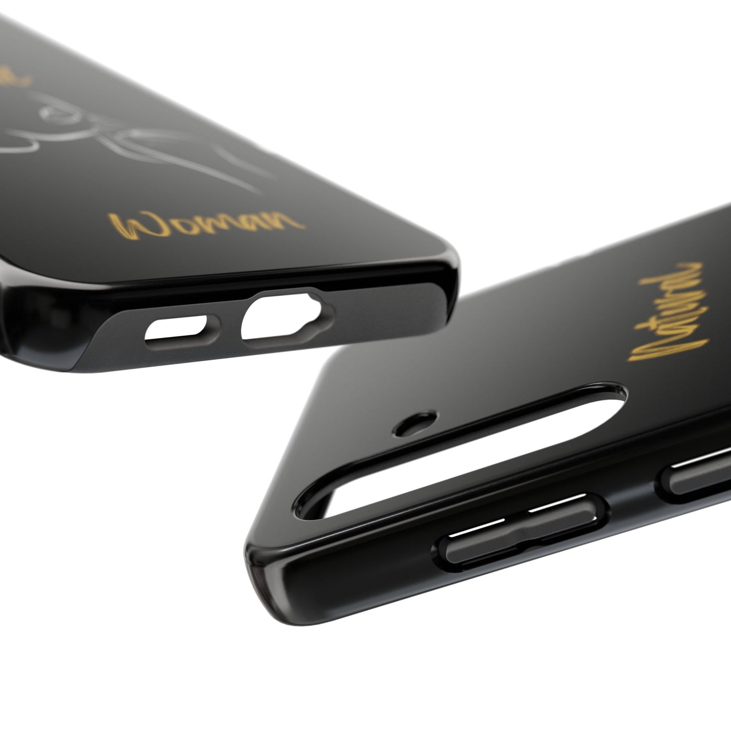 Natural Woman Chin Up (WL)Tough Phone Cases BLACK