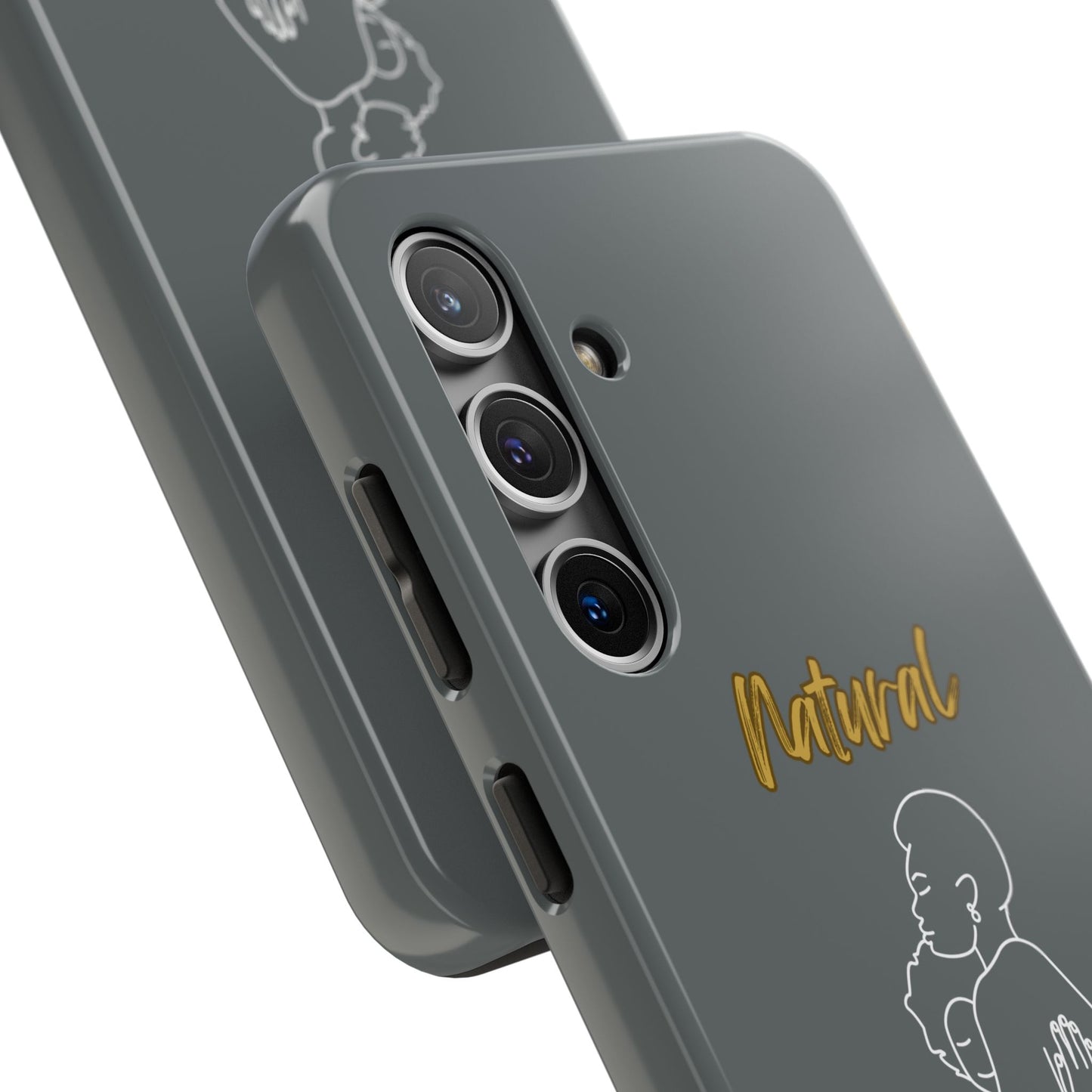 Natural Woman Safe With Momma (WL) Tough Phone Cases DARK GREY