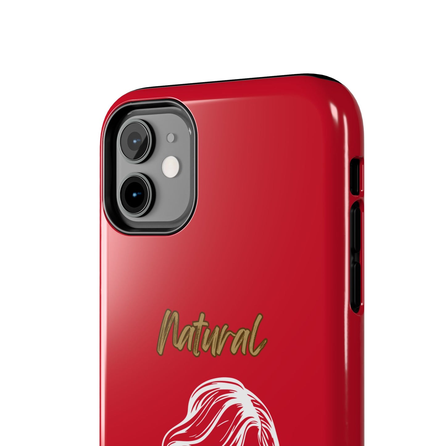 Natural Woman Long Curl (WL)Tough Phone Cases DARK RED